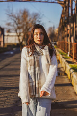 Wall Mural - portrait of a woman in the park