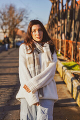 Wall Mural - portrait of a woman in the park