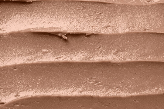Wall Mural -  - mocha mousse as background, top view. color of 2025 year