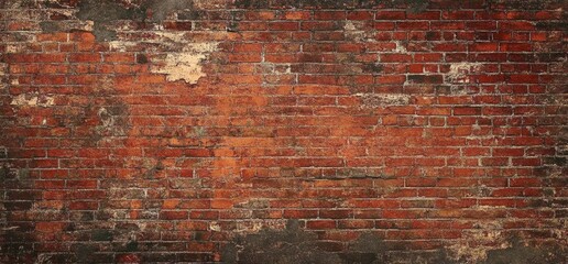 Poster - Aged Red Brick Wall Texture Background