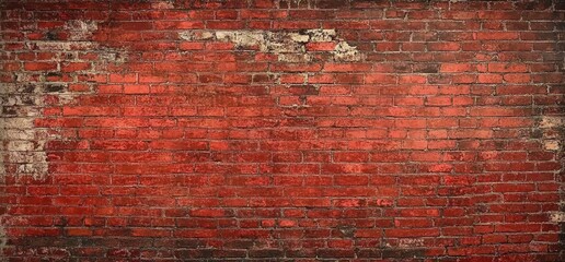 Poster - Aged Red Brick Wall Texture Background