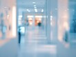 © Riz - Blurry Modern Hallway Interior with Soft Blue and White Tones