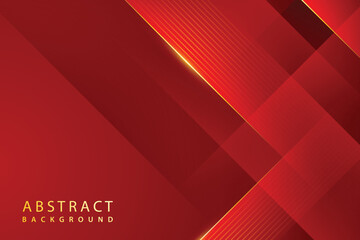 Wall Mural - abstract diagonal vector luxury red and gold background modern creative concept eps10