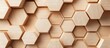 © DZMITRY - A premium wooden hexagon wallpaper design featuring an ornamental honeycomb mural background