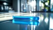 © Chayanin Wongpracha - blue liquid in test tube on lab bench