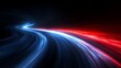 © Rasyid - Abstract Blue and Red Light Trails Curve Background