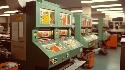 Poster - Vintage Electrical Control Panel with Retro Appliance Interfaces and Instrument Displays