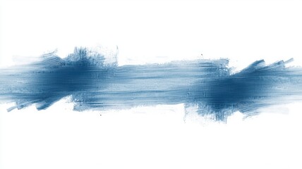 Poster - Abstract Artistic Blue Gradient with Brushstrokes on White Background