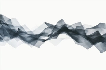 Poster - Abstract Smoky Texture in Soft Black and Gray Tones with Fluid Movement