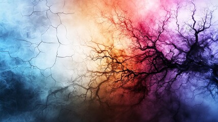 Aufkleber - Flickering shadows of aspiration abstract painting creative studio colorful environment artistic viewpoint