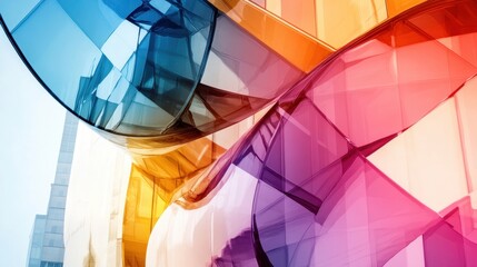 Poster - Colorful abstract background featuring various shapes in multiple hues and vibrant colors