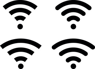 Fototapete - Wifi wireless icon symbol . internet signal, connection icon collection set