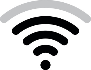 Fototapete - Wifi icon set. Wireless internet signal icon symbol , Web network connection logo sign for internet access. Vector illustration