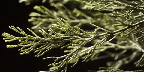 A detailed view of a tree branch with intricate textures and patterns