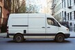 © Ева Поликарпова - A white van parked on the side of a street with no one around