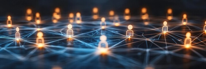 Poster - Diverse Group of People Connected by Concept of Communication through Digital Network, Symbolizing Unity and Collaboration in Modern Society