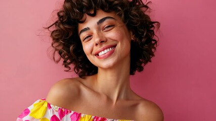 Wall Mural - The Woman with Curly Hair