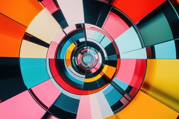 Poster - A colorful spiral design element