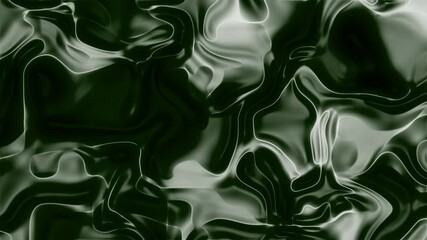 Poster - Intricate Organic Patterns of Flowing Motifs in Dark Green Shades Captured in Abstract Art