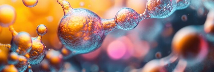 Poster - stunning macro photography of colorful microstructures capturing intricate details of mysterious org