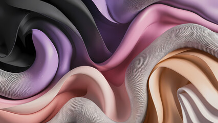 Poster - An Abstract Dreamy Artwork That Showcases a Mesmerizing Gradient of Pastel Colors Create a Soft Dusty and Dusty Ombre Effect - Digital Art