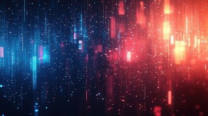 Poster - abstract digital background with rich colors and shimmering light effects for creative and futuristi