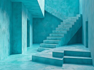 Poster - Rising glow arrows on white stairway as business chart steps on grid, blue background. Business economic and marketing growth graph process, higher goal, success, profit, financial investment
