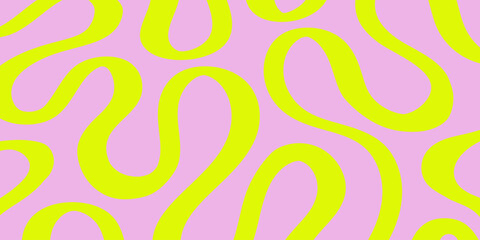 Poster - Cool Groovy Striped Texture. Abstract Geometric Lines Y2k Pattern. Brush Hand Drawn Background.