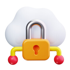 Poster - Secure Cloud Storage 3d render icons