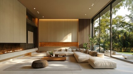 Sticker - Modern Minimalist Living Room Interior Design