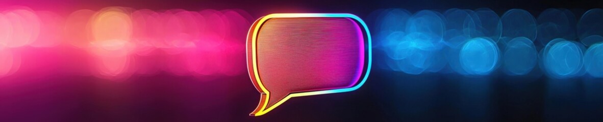 Poster - A glowing chat icon representing seamless online customer communication.