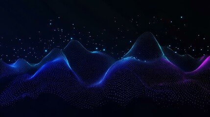 Canvas Print - Abstract Digital Waveform Illustration