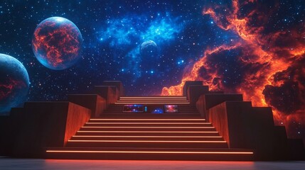 Canvas Print - Cosmic Stairway to the Stars