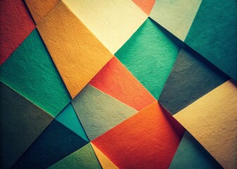 Poster - Vintage Abstract Geometric Shapes, Retro Style Graphic Design Background