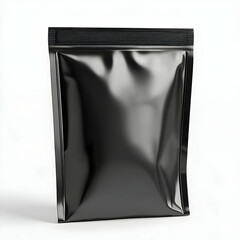 Wall Mural - Black Glossy Stand-Up Pouch Packaging Mockup