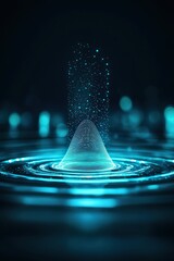 Poster - A glowing wave icon symbolizing audio precision and balance.