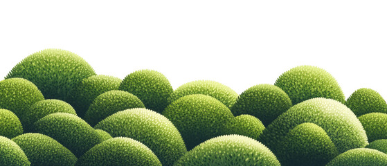 Poster - An abstract illustration depicts a series of softly rounded green hills against a black background, creating a visually appealing natural landscape.
