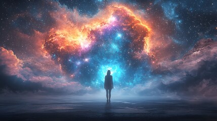Leinwandbilder - Captivating cosmic dreamscape filled with glowing stardust swirling galaxies and the quiet mesmerizing hum of the universe s infinite wonders