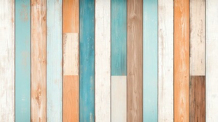 Poster - A colorful wooden panel background featuring a mix of light and dark colors, ideal for design projects, presentations, or creative showcases.