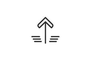 Poster - Simple upward arrow with horizontal lines