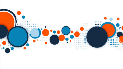 Wall Mural - Abstract colorful circles on a white background