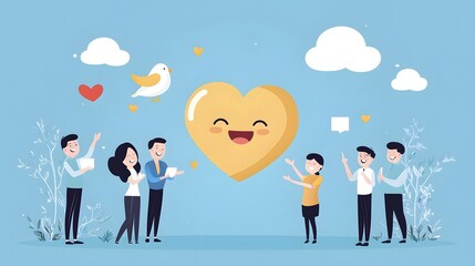 Aufkleber - A group of enthusiastic corporate professionals engaged in a lively feedback session  showcasing their teamwork  workplace happiness