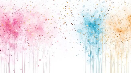 Poster - A vibrant abstract background featuring soft pastel colors and golden specks, perfect for creative projects or digital art.