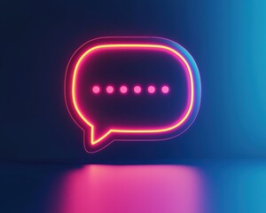 Poster - A symbolic glowing chat bubble representing seamless communication.
