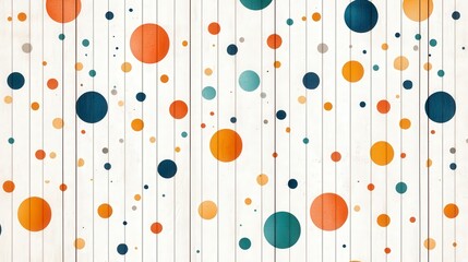 Poster - A vibrant and playful pattern featuring multicolored circles on a textured background, perfect for modern designs and creative projects.
