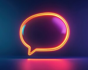 Poster - A symbolic glowing chat bubble representing seamless communication.