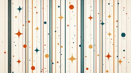 Poster - A vibrant retro-inspired background featuring colorful stars and stripes, perfect for adding a playful and dynamic touch to any design project.