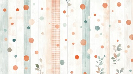 Poster - A visually appealing abstract background featuring light colors, circles, and leafy elements, perfect for creative design projects and wallpapers.