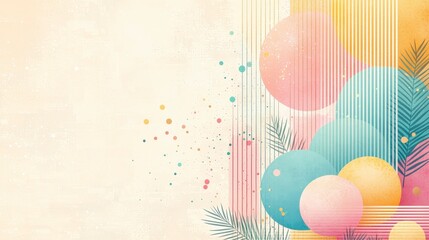 Poster - Abstract design featuring colorful spheres and subtle textures, perfect for backgrounds, print media, or digital projects that need a vibrant touch.