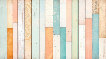 Poster - Colorful and textured wooden panels creating a modern and artistic background, ideal for design projects and creative applications.